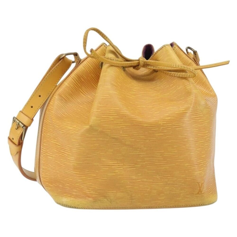 Authentic LOUIS VUITTON Epi Petit Noe Shoulder Bag Yellow M44109 LV - Picture 1 of 16
